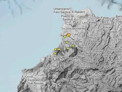 Una decena de terremotos sacude Agaete durante las últimas horas