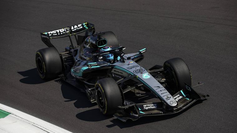 Russell arruina la fiesta de Ferrari y domina los libres en Monza