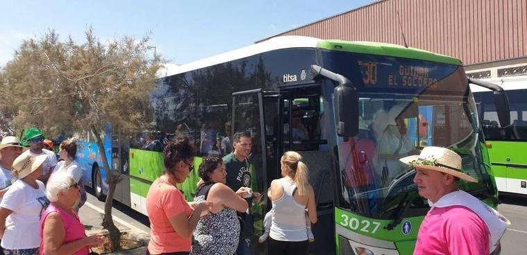 TITSA oferta 20.000 plazas adicionales para acudir a las Fiestas del Socorro de Güímar