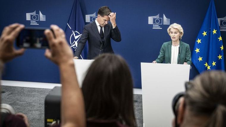 Von der Leyen y Rutte, unidos contra la amenaza rusa: «No la toleraremos»