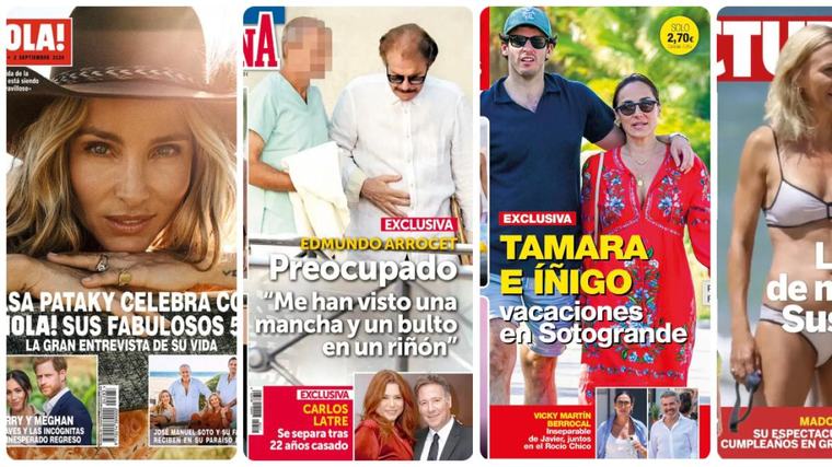 Elsa Pataky, Bigote Arrocet, Tamara Falcó y Susanna Griso protagonizan las portadas