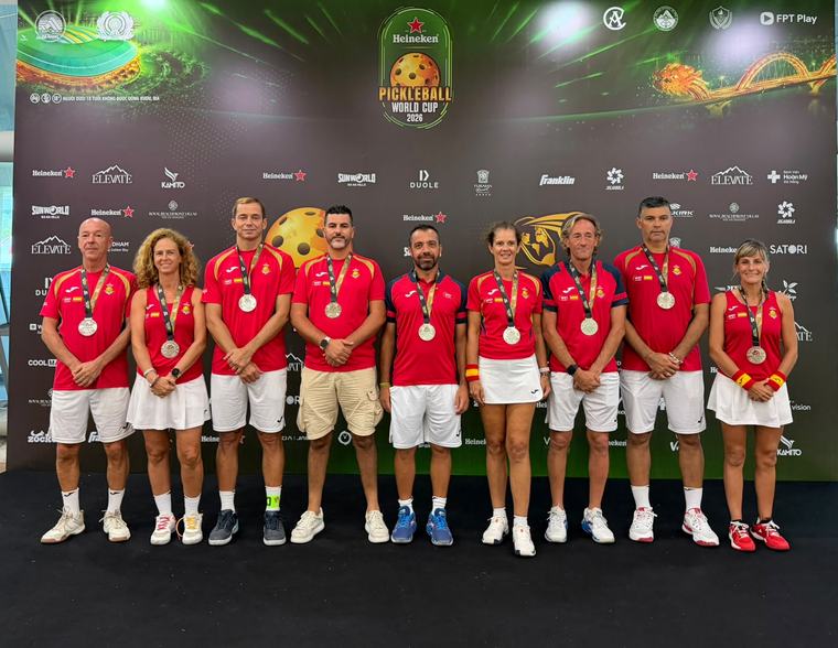 España, subcampeona del mundo de pickleball con el ceutí Yasin Harrús al frente