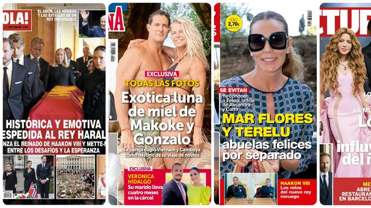 El rey Harald, Makoke, Mar Flores y Terelu y famosos ricos e influyentes protagonizan las portadas