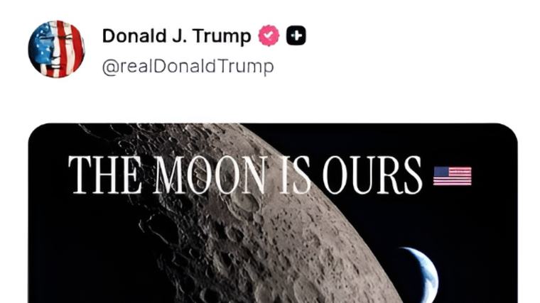 «La Luna es nuestra»: el nuevo mensaje de Trump que agita la carrera espacial