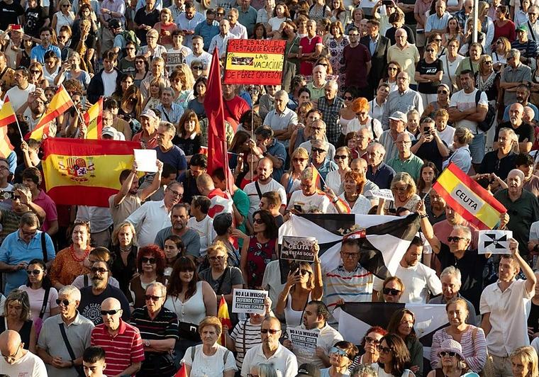 Manifestaciones por Ceuta o en contra de Pedro Sánchez