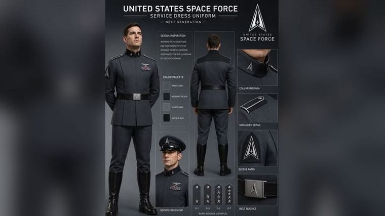 Trump desvela el uniforme de la Fuerza Espacial y las redes lo comparan con un traje nazi
